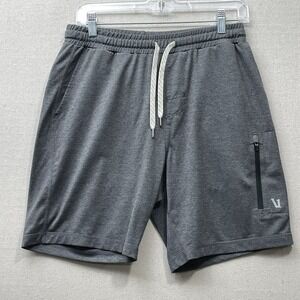 Vuori Sunday Performance Shorts Men's Small Gray Drawstring Zip Pockets